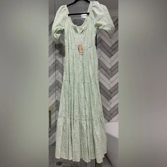 NWT Roller Rabbit BOHO Metallic Mint Clermont Zara Dress - XS - Picture 4 of 4